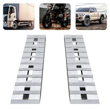 2pcs Silver Trailer Ramps Aluminum Truck Car Auto Trailer Ramps 152.4*30.48 cm