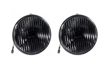 1987-1993 Ford Mustang GT or Cobra Smoked Glass Fog Light Lenses & Bulbs - Pair