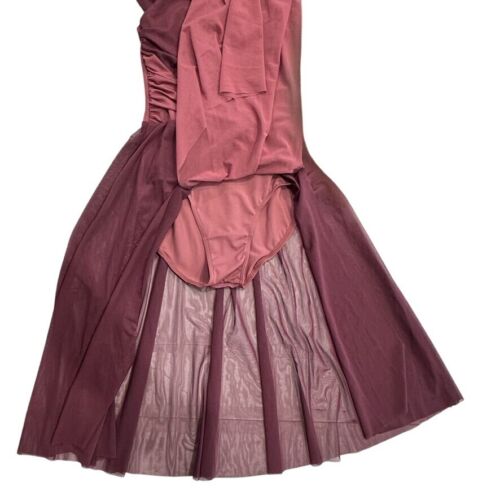 Balera Two-Tone Dance Dress Costume Burgundy Pink Multiway Straps Ballet Lyrical - Picture 7 of 20