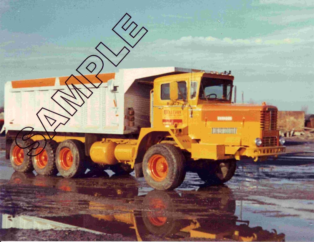 1965 OSHKOSH TRIAXLE M1834DD 6x8 TRIAXLE DUMP TRUCK 8x10 Color