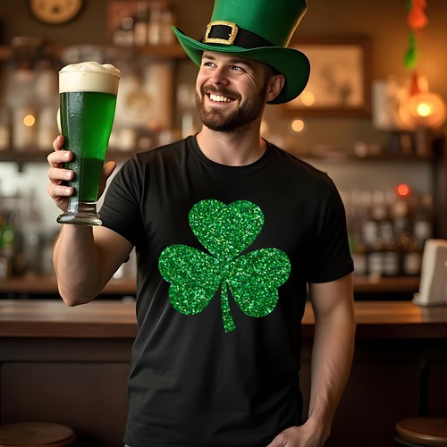 Trébol Brillo Para Hombres y Mujeres Divertido Día de San Patricio Camisetas Camiseta Irlandesa #STPD - Imagen 11 de 20