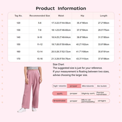 Kids Girls Tracksuit Skateboarding Trousers Casual Pants Dance Costume Wide Leg - Picture 2 of 41