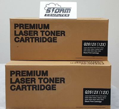 PREMIUM LASERJET HP Comptatible Toner Q2612X (12X)--3 for 1 money.