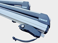 Set Of 2 Thule Universal Skisnowboard Racks With Key Fits 6 Skis
