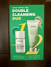 NEW! Anua Double Cleansing Duo: Heartleaf Cleansing Oil  Foam Travel Set