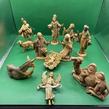 Vintage 12 Piece Fontanini Depose Italy SPIDER Mark Nativity Set