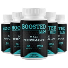 (5 Pack) Boosted Pro Pills for Men Supports T-Levels & Boosts Energy Performance
