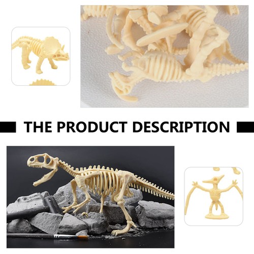 12 Pcs Jouet Squelette De Dinosaure Enfant Modèles Figurines Dinosaures - Photo 12/12