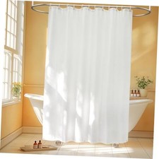 Waterproof Fabric Shower Curtain Liner with 3 72"W x 72"L Pack of 1 White