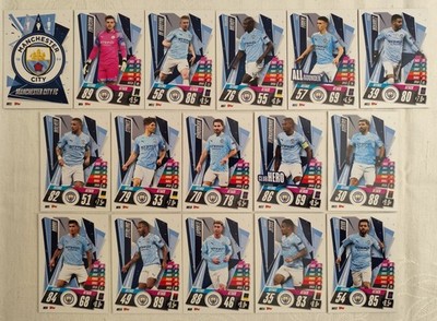 Match Attax 20/21 Manchester City Team Set Alle 16 Karten Full 2020/2021