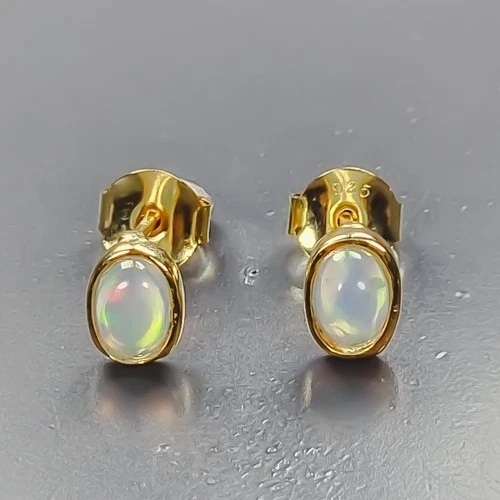 Jewellery Natural Opal Earrings 925 Sterling Silver /E137008