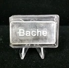 BACHE 1 Ounce .999 Fine Silver Bar #7480