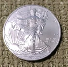 U.S. Mint American Eagle 2009 1 oz .999 Fine Silver Coin with Capsule.
