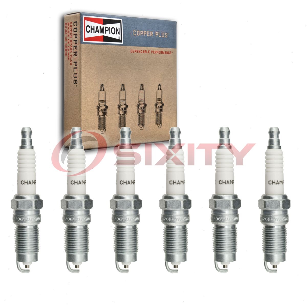 6 pc Champion Copper Plus Spark Plugs for 1984-1986 Mercury Capri 3.8L V6 ag