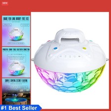 Floating Pool Speaker with Fountain RGB Lights Bluetooth 5.4 Waterproof 10000mAh