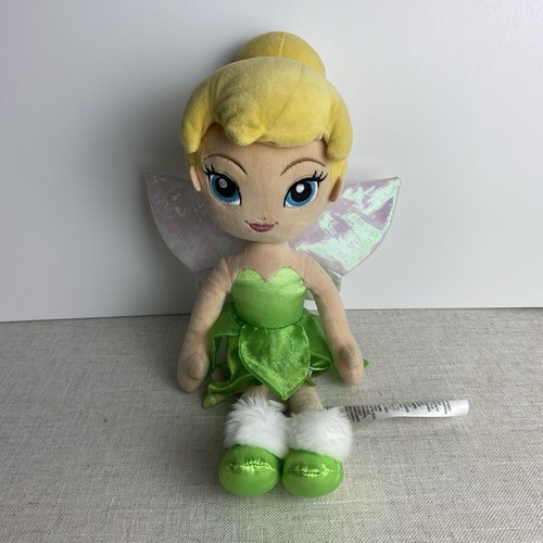 Tinkerbell Plush Doll Soft Toy with Embroidered Features and Iridescent Wings