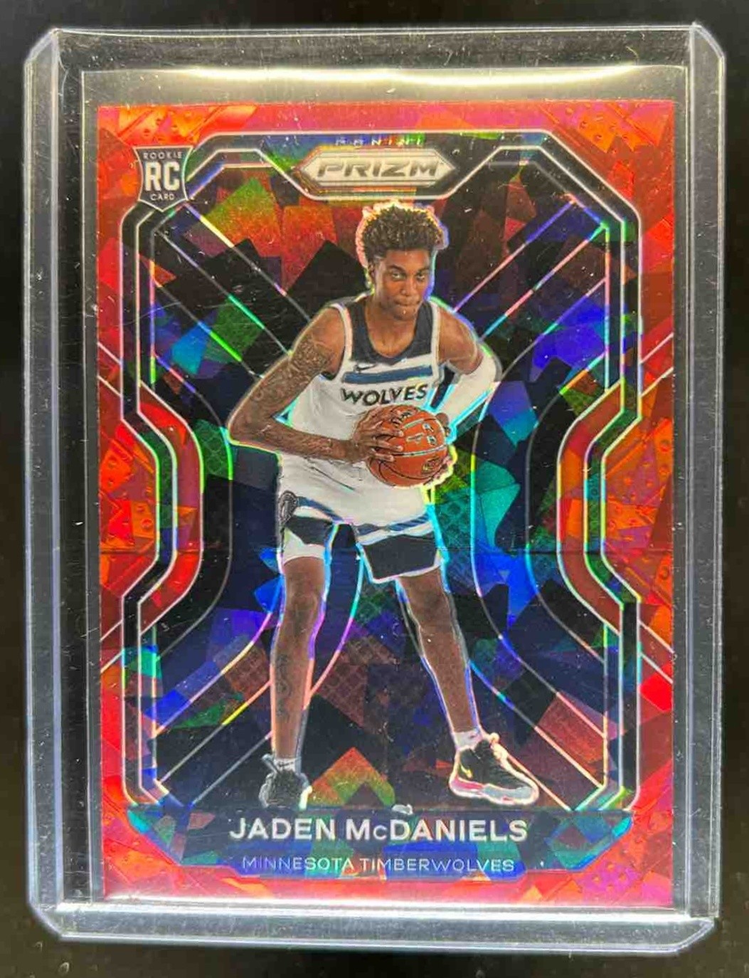 2020-21 Prizm Jaden McDaniels RC Red Ice Prizm #277 Timberwolves