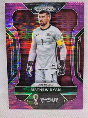 #/35  Mathew Ryan Australia Socceroos Roma 2022 Panini World Cup PURPLE Prizm!