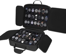 42 slots watch storage box, portable hard watch travel box, watch storage displa