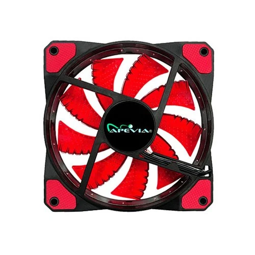 APEVIA CF12SL-SRD 120mm Red LED Ultra Silent Case Fan w/ 15 LEDs  Anti-Vibration - Image 2 of 4