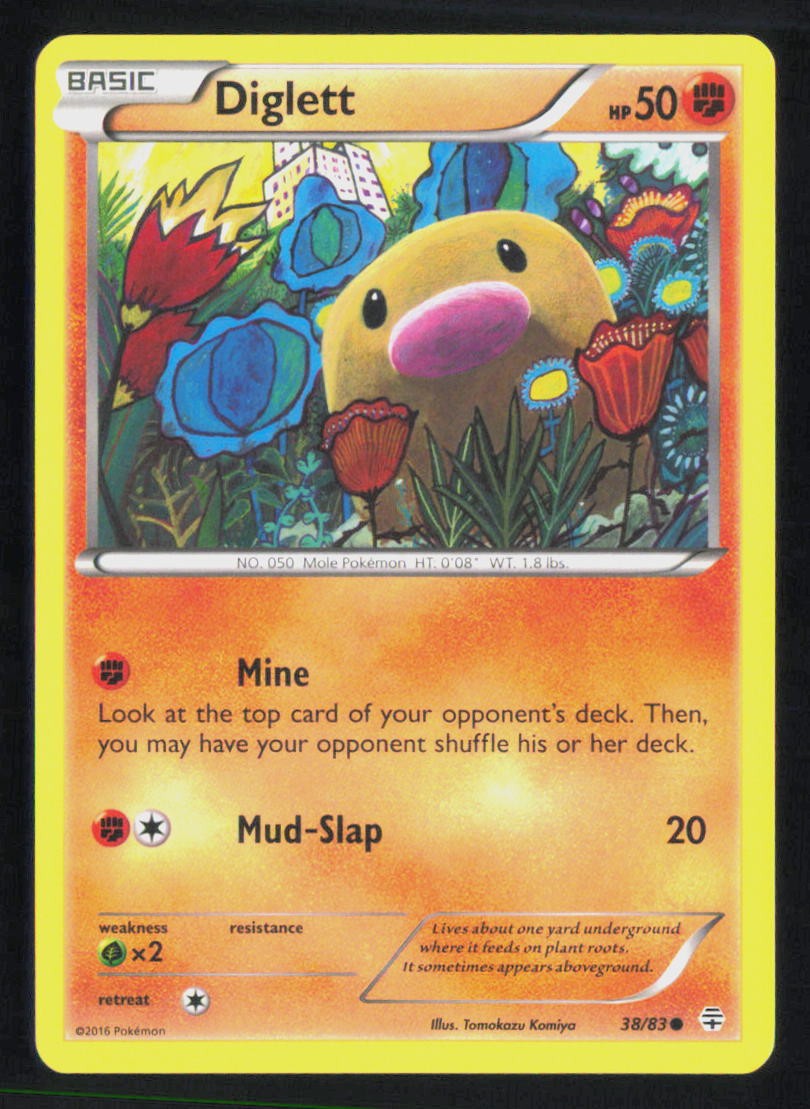 Pokemon Diglett Generations 38/83 Tomokazu Komiya NM