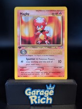 Magby 1st Edition 023/111 Neo Genesis Pokemon TCG WOTC 2000  HP (Creases)