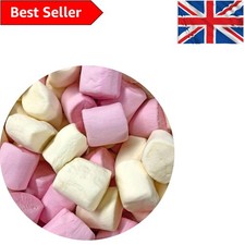 Luxurious Pink & White Marshmallows - 1kg Bag for Guilt-Free Indulgence