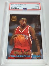 1996 Topps Stadium Club Allen Iverson Rookie #R1 Rookies 1 RC - PSA 9 (Low POP)