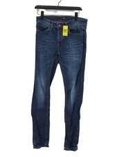 River Island Women's Jeans W 30 in Blue Cotton with Elastane Skinny