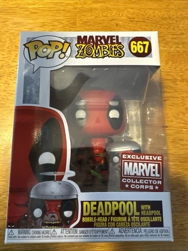 Deadpool with Headpool Funko Pop Marvel Zombies 667 Collector Corps Exclusive