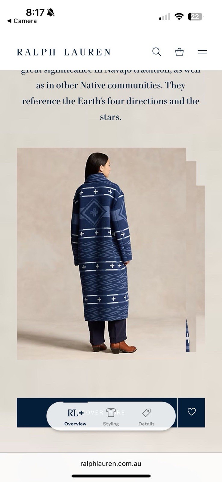 polo ralph lauren Naiomi Glasses wool coat image 8
