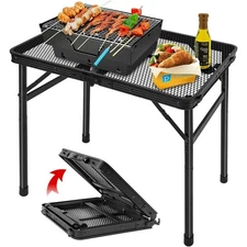 Folding Grill Table Camping Table Desktop Portable Outdoor Picnic Adjustable