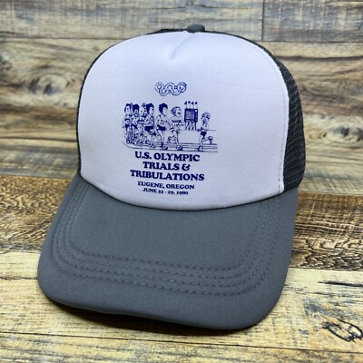 U.S. Olympics Team Trials & Tribulations Unisex Trucker Hat 1980 Eugene Oregon