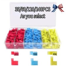 Flag Connectors Quick Wire Terminals 22-10 Gauge Right Angle Spade 240/35PCS