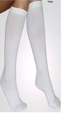 3 Pairs Womens Long Knee High Cotton Plain Socks Size 4-7