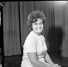 Vintage Negative B&W Med Format 1970's Yearbook Photo Woman Lady Teacher #36