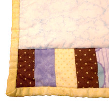 Baby Wall Quilt Unisex Handmade D cor Baby Carriage Sky Blue Yellows C14-2207