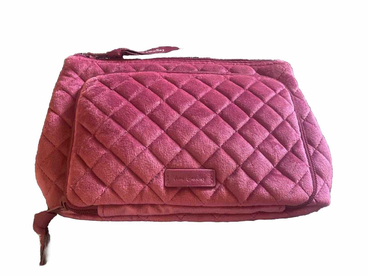 Vera Bradley Compact Organizer Zip Pouch Quilted Velvet Majestic
