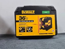 Dewalt  36 ft. Red Self-Leveling Cross Line Laser Level Batteries & Case DW08802