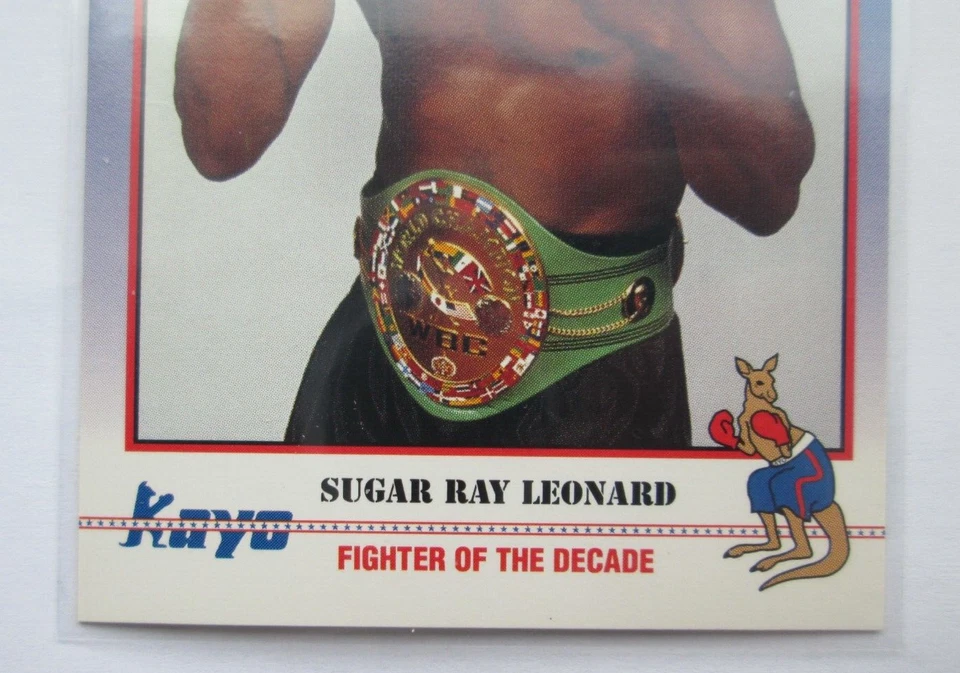 SUGAR RAY LEONARD ROOKIE 2 CARD LOT 1991 KAYO BOXING CARD Roberto Duran - Image 4 of 4