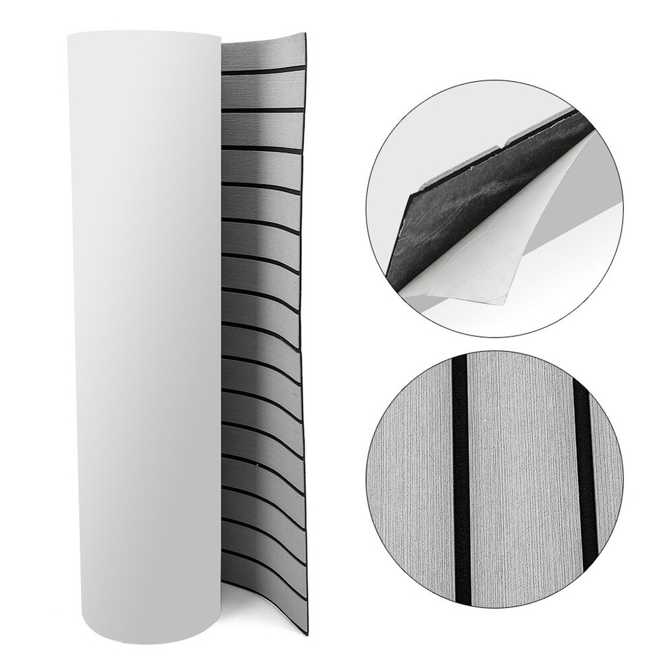 95x 35" EVA Foam Boat Marine Yacht Flooring Antislip Mat Gray Decking