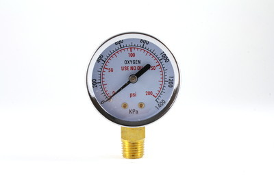 #ad Low Pressure Gauge for Oxygen Regulator 0 200 psi 2 inches 1 4quot; NPT $13.99