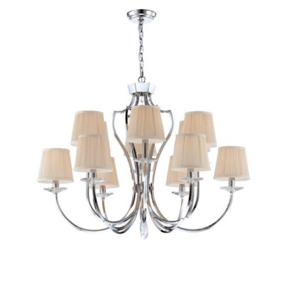 Super Fancy AF Chandelier New Polished Nickel 12 Light
