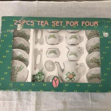 Vintage Miniature Tea Set  25 Pieces, Collectible  Delton Product 