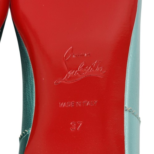 Christian Louboutin Mamadrague Ballet Plats En Vert Métallique Ue 37 US 6.5 - Photo 6 sur 7