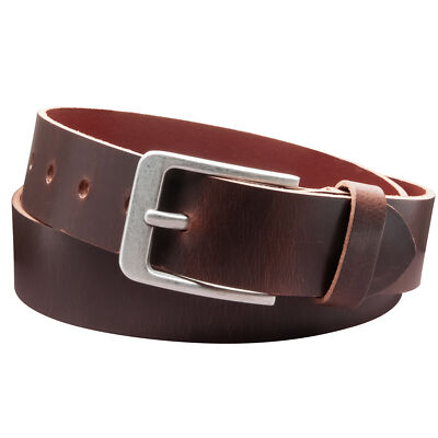 Ledergürtel 100% Echtleder,4 cm Gürtel MADE IN GERMANY, Dunkelbraun, EB56