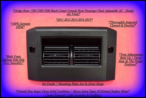 2011–2015 Ram 1500 Center Console Rear A/C AC Vent TRIM Bezel OEM Mopar 1476044