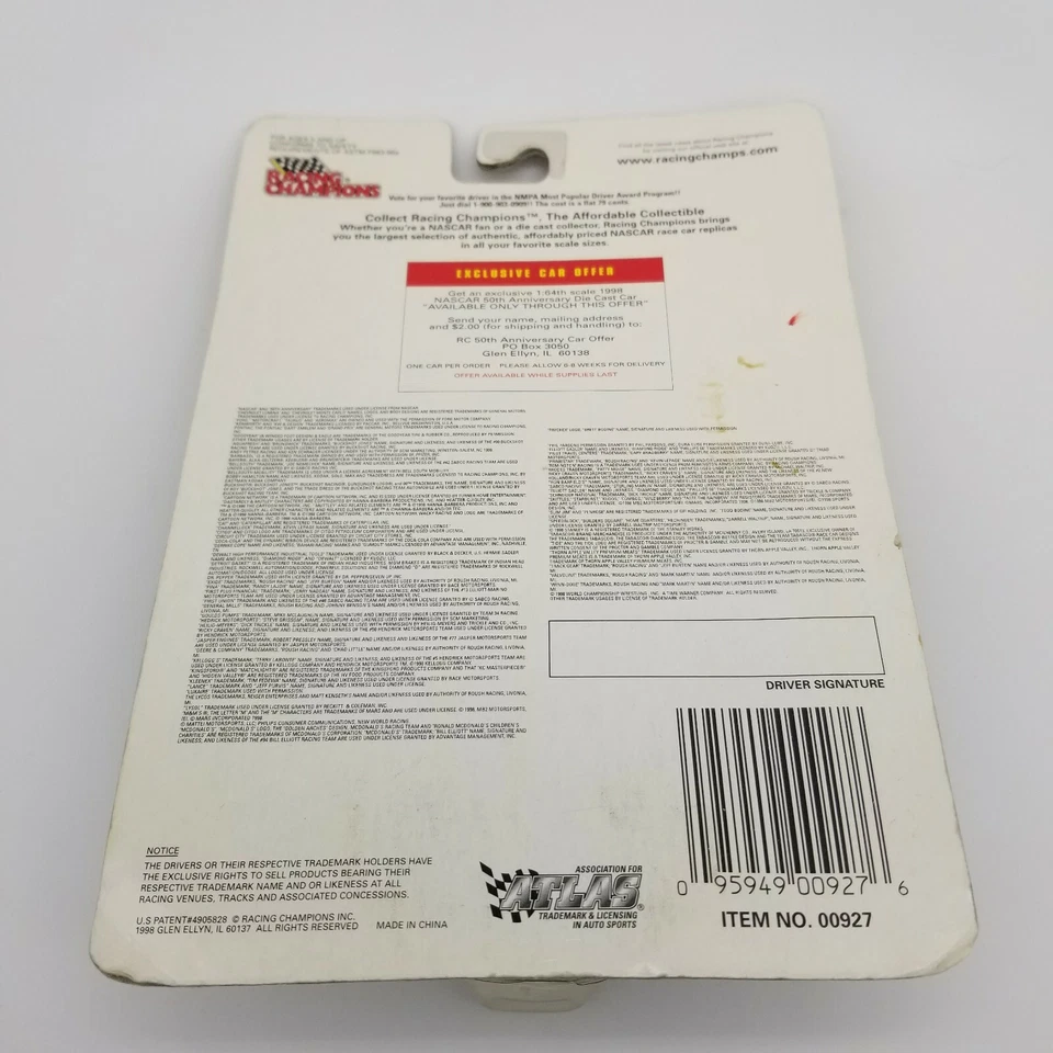 Vintage 1998 Nascar 50th Anniversary Toys R Us Tracy Leslie 1:64 Scale Diecast - Image 2 of 2