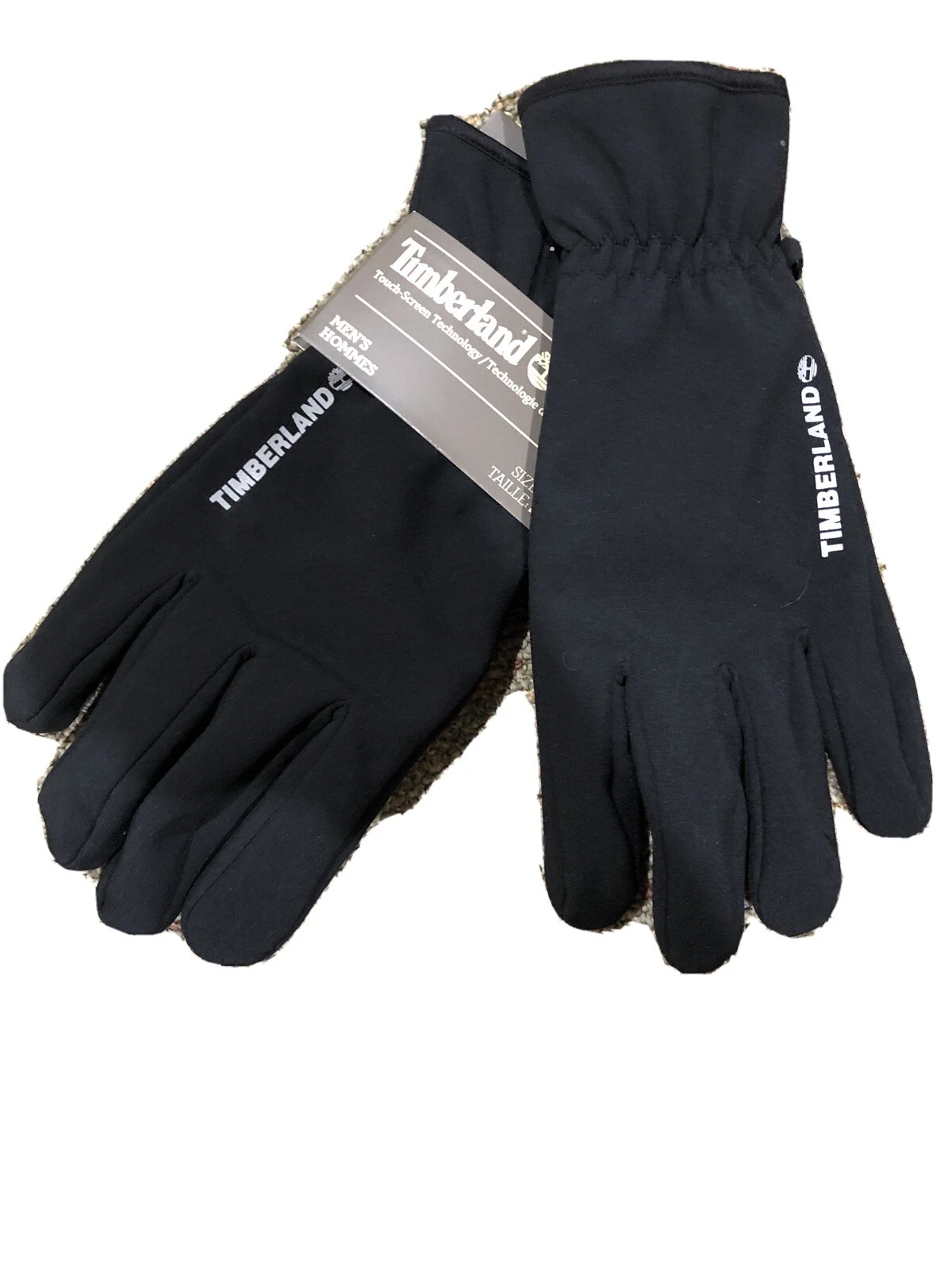 NEW Timberland Men's Windproof Black Touch-Screen Gloves - SMALL $36.00 J4