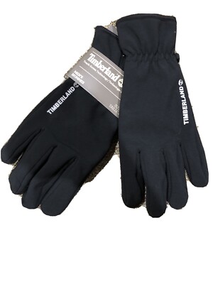 NEW Timberland Men's Windproof Black Touch-Screen Gloves SMALL